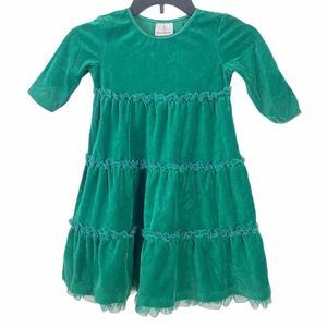 Hanna Anderson Green Dress 110 Cm